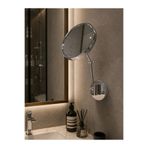 INTERSTEEL Silver Hareketli Akrobat Makyaj Aynası - Banyo ve Yatak Odası Duvara Monte Makyaj Aynası (Işıksız)