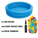 İntex 114 cm Top Oyun Deniz Havuzu 100 Adet 6 cm Top