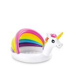 Intex 57113 Unicorn Şekilli Şişme Taban Gölgelikli Havuz 127 cm, su sporları, plaj malzemesi, şişme ürün, yüzme aksesuarı, kamp, dalış, güvenlik