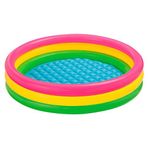 Intex 57412 Renkli Şişme Taban 3 Bölme Havuz 114 cm, su sporları, plaj malzemesi, şişme ürün, yüzme aksesuarı, kamp, dalış, güvenlik