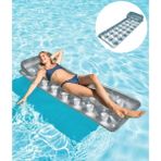 intex Bardaklı Yastıklı Deniz Yatağı - Yastıklı Havuz Yatağı - Yastıklı Şişme Yatak - Şişme Yatak 188X71 Cm. - Gri