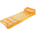 intex Bardaklı Yastıklı Deniz Yatağı - Yastıklı Havuz Yatağı - Yastıklı Şişme Yatak - Şişme Yatak 188X71 Cm. - Turuncu