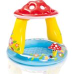 Intex Mavi Mantar Temalı, Çiçek Desenli Vinil Bebek Oyun Havuzu 102 x 89 cm – Dayanıklı ve Eğlenceli Tasarım