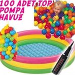 İntex Oyun Havuzu Şişme Taban 100Toplu+Pompa M-42231