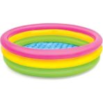 Intex Renkli 3 Bölmeli Şişme Havuz 114x25 cm, Eğlence Dolu Yaz Keyfi - 0 - 12 Ay - Açık Gri