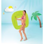 intex Şeffaf Deniz Simidi Fileli-Fileli Kare Simit-Transparan Deniz Şezlongu-Kare Deniz Simidi 104X102 cm - 0 - 3 Yaş - Açık Yeşil