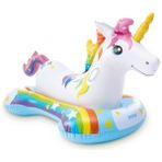 intex Sihirli Unicorn Binici 163x86 cm Geniş Tabanlı Şişme Deniz Yatağı