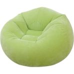 intex Şişme Puf Koltuk Kadife Kaplama Şişme Keyif Koltuğu - Intex Inflatable Chair Set 68569 - Yeşil