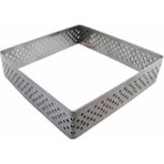 İntime - Delikli Tart Kalıbı Kare - 10 x 10 cm Yükseklik 2 cm