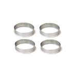 intime endüstriyel mutfak Intime - Delikli Tart Kalıbı - 4'lü Set - Çap 8 Cm