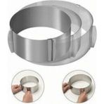 İntime Uvarlak Ayarlanabilir Pasta Kek Pandispanya Kalıbı 9Cm Cake Mold, Stainless Steel
