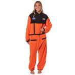 INTIMO NASA Kadın Astronot Uzay Mekiği Uzay Elbisesi Tek Parça Kostüm Pijama Birliği Takım, Turuncu, XXL-3XL
