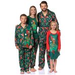 INTIMO Scooby-Doo Erkek Noel Karakter Ağacı Ren Geyiği Düğmeli Uyku Pijama Takımı, Kadın, XXL