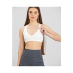 İntive Lingerie Aurafit Fitilli Derin U Yaka Kalın İp Askılı Arkası Çapraz Büstiyer/Croptop - 9044 Beyaz S/M