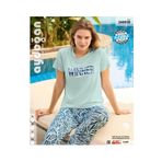 İntive Lingerie Aydoğan Homewear -Winner- Yazılı Viskos Yazlık Pijama Takımı-240038 Mavi L