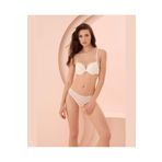 İntive Lingerie Dantelli Balenli Desteksiz Çiçek Desenli Üçgen Kesim Sütyen Külot Takım -4489 Beyaz 75B