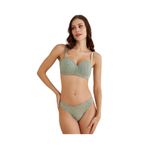 İntive Lingerie Desteksiz Balenli Dantelli Cuplı Lotus Günlük Sütyen Takım -4817 Mint Yeşili 80B