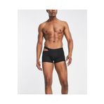 İntive Lingerie Erkek Yan Dekolteli%95 Pamuklu Siyah Boxer Siyah 2XS
