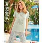 İntive lingerie-innocent&attractive Aydoğan -This Princess Saves Herself- Yazılı Viskon Yazlık Pijama Takımı-240041