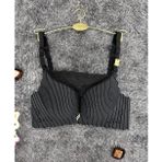 İntive lingerie-innocent&attractive İthal Çizgili Önü Dantelli Lazer Kesim Soft Push Up Balensiz Sütyen - 1202