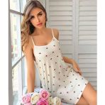 İntive lingerie-innocent&attractive Lily Bianca %100 Pamuk Penye Kiraz Desenli Şirin Mini Gecelik-13000