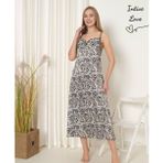 İntive lingerie-innocent&attractive Nbb Zebra Desenli Siyah/Beyaz İnce Askılı Uzun Gecelik – Ev Giyim
