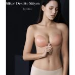 İntive lingerie-innocent&attractive Ten Rengi Dekolte Silikon Yapışkanlı Önden Kopçalı Desteksiz Silikon Et Sütyen-1020