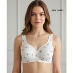 Intive Lingerie Intive Comfort Pamuklu Leopar/çiçek Desen Toparlayıcı Kalın Askılı Kopçalı Sütyen (85-95) - Beyaz - Kırmızı