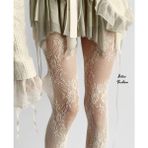 Intive Lingerie Intive Fashion Lovely Flower Krem Rengi Çapraz Çiçek Desenli Modern Fileli Külotlu Çorap - Standart