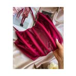 İntive Lingerie Kadın Kırmızı Kadife Ve Transparan Detaylı Sütyen/büstiyer Kırmızı Tek Ebat