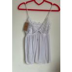İntive Lingerie Mia Kadın Beyaz Dantelli Kısa Gecelik/babydoll Tanga Takım Beyaz XS