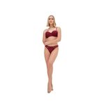 İntive Lingerie NBB Dantelli Desteksiz Balensiz Lotus Kesim Sütyen Takım -4645 Bordo 80