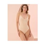 İntive Lingerie NBB Dikişsiz Komple Toparlayıcı Vücut Korsesi/Çıtçıtlı Body-2944 Ten Rengi S