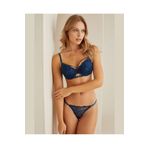 İntive Lingerie NBB Lacivert Dantelli Göğsü Şerit Aksesuarlı Hafif Destekli Sütyen Tanga Takım-4841 Lacivert 80B