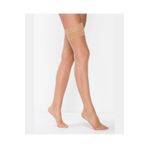 İntive Lingerie Penti 15 Den Burnu Şeffaf Dantelli Silikonlu Parlak Jartiyer Çorabı Ten Rengi M/L