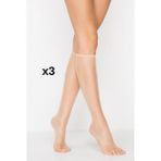 İntive Lingerie Penti Yok Gibi 5 Den Görünmez Parlak Pantolon Çorabı x3 Açık Ten Standart