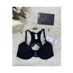 İntive Lingerie Pudra Önden Klipsli Güpür Dantelli Halter Kesim Yarı-Destekli Sütyen Siyah 90B