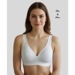 Intive Lingerie Silva Önü Arkası V Yaka Dekolteli Kalın Askılı Kopçasız Dikişsiz Hafif Desteksiz Bralet/sütyen - Beyaz