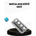 İntora 304 Paslanmaz Çelik Buz Küpü Seti Sulandırmadan Soğutan Yeniden Kullanılabilir - 001-Renkli