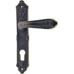 İntora Antika Tarz Dekoratif Pirinç Çiçekli Banyo Kapı Kolu - 240X40 Mm, Oksit - 240 x 40 mm