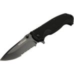 İntora Schrade 5-1 Siyah Kamp Çakı 20CM- Yarı Otomatik, Testere Detaylı, Kemerlikli