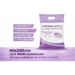 İntora Yeni Nesil Lastikli Lila Renk Sedye Örtüsü 50’li 1 Paket 80X240 cm Nonwoven Tek Kullanımlık Muayene - Seçenek