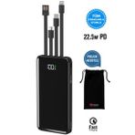 İntouch 10.000 Mah Quick 22,5W PD QC 3.0 Dijital Göstergeli Dahili Çoklu Kablolu Powerbank,Md