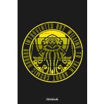 Introverted but Cosmic Horror Notebook: Lined College Ruled Paper, Planner, Diary, Journal, 6x9 120 Pages, Matte Finish Cover