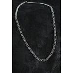 Inure Jewelry 316L Çelik Klasik Oval Zincir Model Gümüş Renk Erkek Kolye - Çok Renkli - Ayarlanabilir