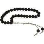 Inure Jewelry Doğaltaş Metal Püsküllü Mat Oniks Taşı Tesbih