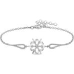 Inure Jewelry Gümüş Baget Taşlı Kar Tanesi Bileklik