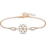 Inure Jewelry Gümüş Rose Baget Taşlı Kar Tanesi Bileklik - Karışık
