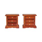 Inusitus Ahşap Bebek Evi Komodin | 2'li Set | Komodin | Oyuncak Bebek Ev Mobilyaları | 1/12 Ölçekli (Orta)