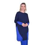 Invee Gometrik Triko Tunik LACİVERT